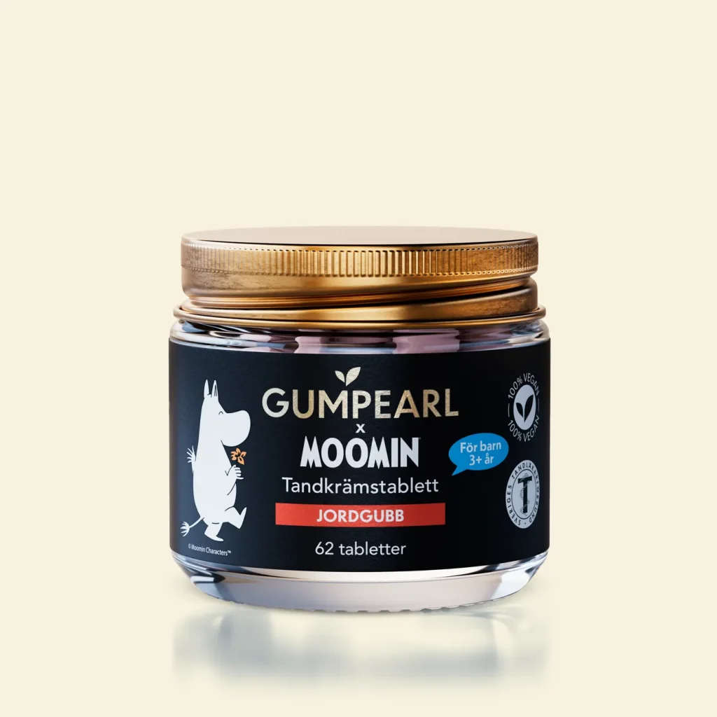 Gumpearl x Moomin, jordgubb tandkrämstablett