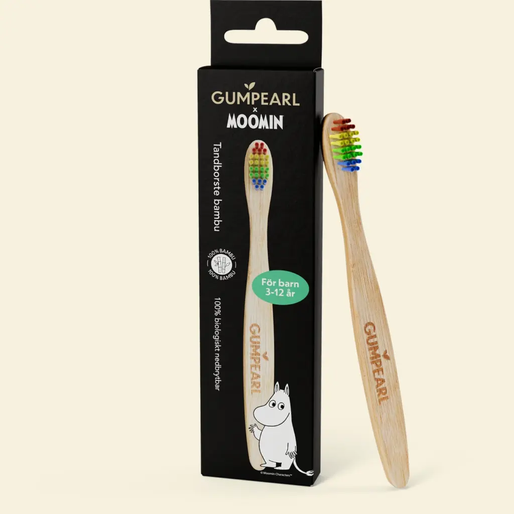 Gumpearl x Moomin tandborste bambu barn
