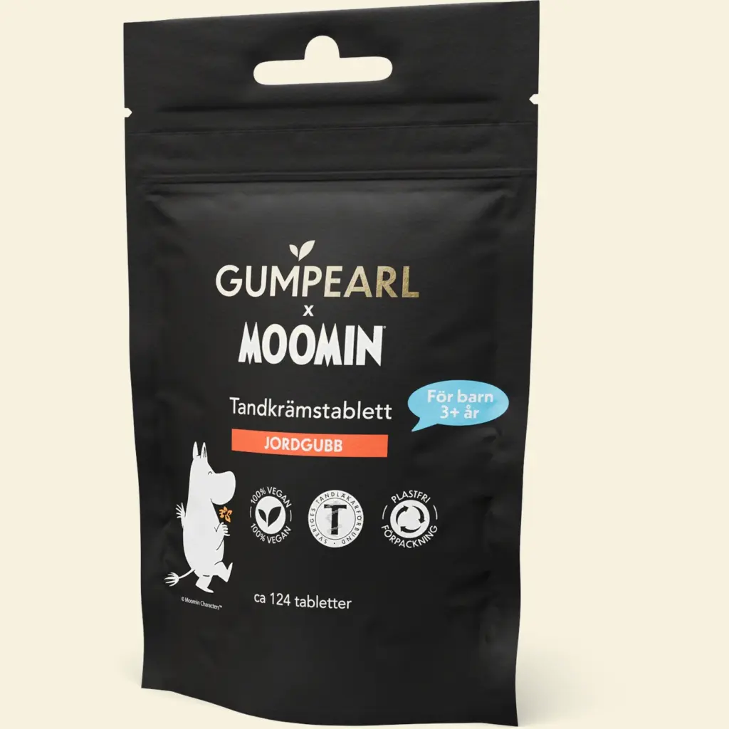 Gumpearl x Moomin, jordgubb tandkrämstablett refill